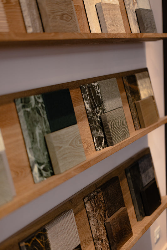 Musterablage für Moodboards -<br>Länge 200 cm