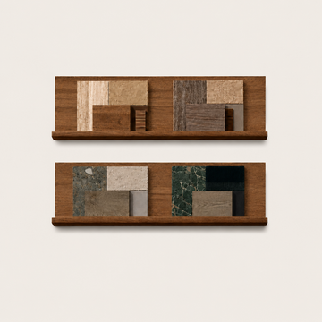 Sample storage for mood boards -<br>Length 100 cm